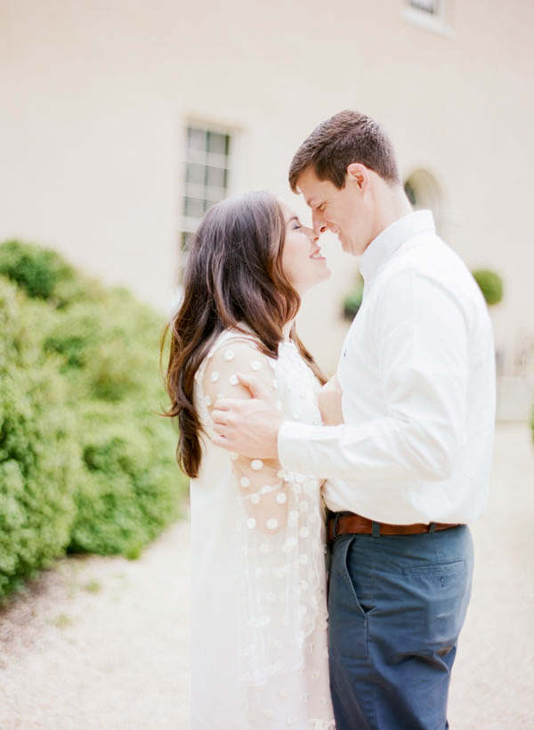Georgetown summer engagement shoot in DC at Tudor House