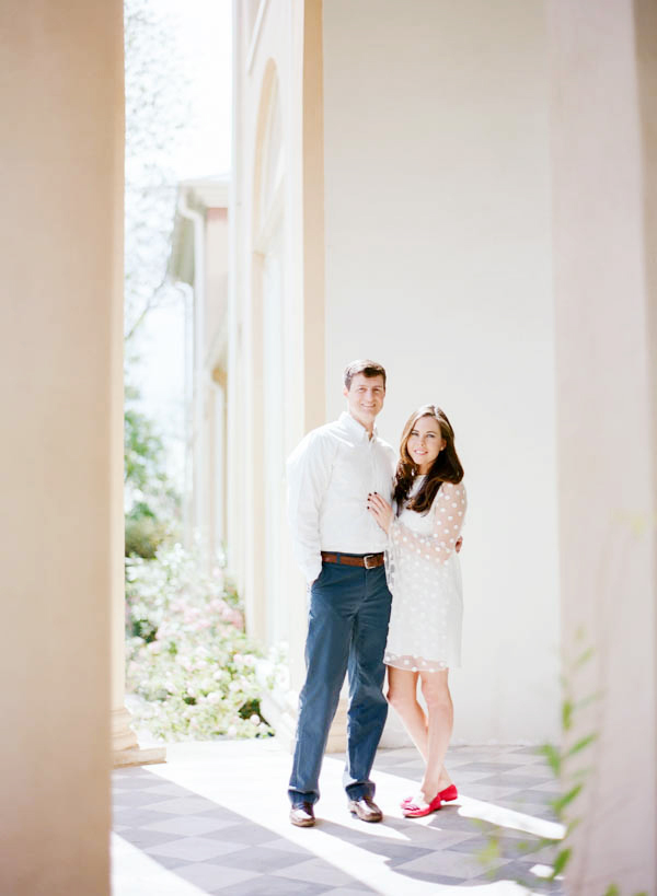 Georgetown summer engagement shoot in DC at Tudor House