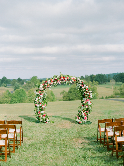 Floral wedding arch