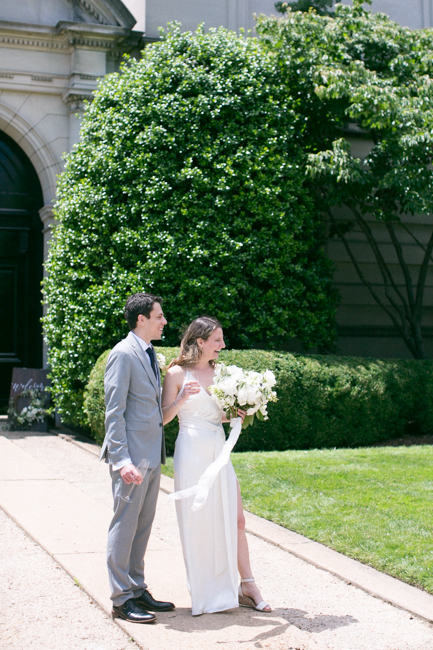 bride and groom together at their Anderson House Wedding in Washington DC